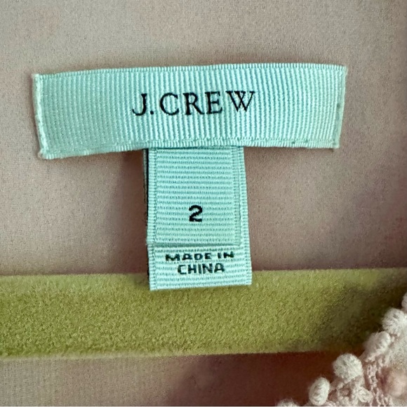 J.Crew Swiss Dot Silk Cotton Sheer Lace Long Sleeve Blouse Top Pink Peach Size 2 - Picture 6 of 6